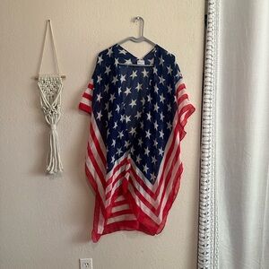 American Flag Poncho
